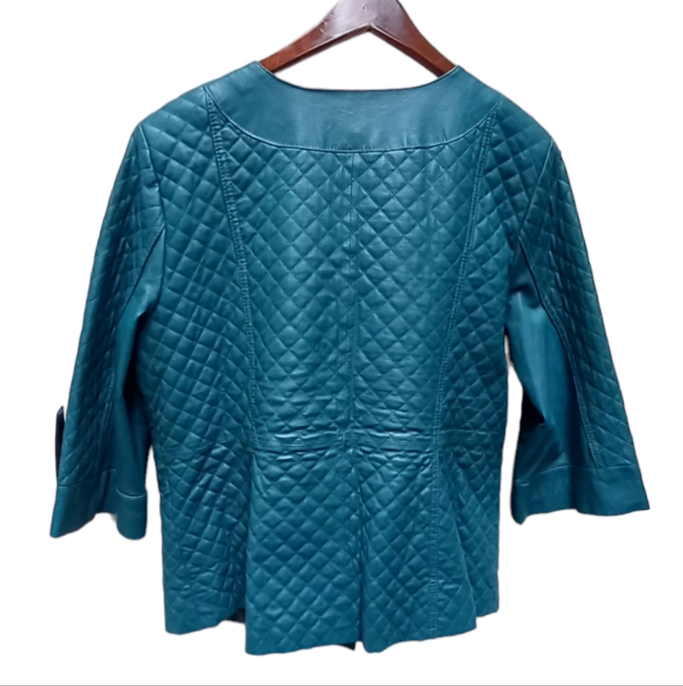 Leather Quilted Jacket - Picture 3 of 7